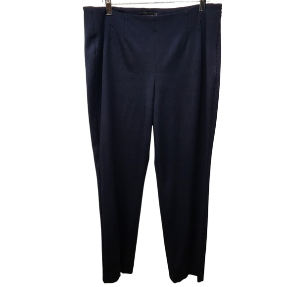 Talbots Pants Straight Leg High Waist Navy Blue, Size 10 Petite - Picture 1 of 14